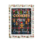 Personalized Gift Tartan Plaid Blanket Clan Comyn With Christmas Cookie Baking Crew Christmas Gift Blanket, Plaid Blanket, Christmas Fleece Blanket, Christmas Blanket, Tartan Blanket, Scottish Blanket, Scotland Blanket, Family Name Blanket, Custom Blanket, Personalized Blanket