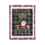 Personalized Gift Tartan Plaid Blanket Clan MacKay Weathered With Funny Santa Snowman Reindeer Merry Christmas Fleece Blanket, Home Living Room, Plaid Blanket, Tartan Blanket, Scottish Blanket, Buffalo fleece blanket, Christmas Blanket