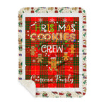 Personalized Gift Tartan Plaid Blanket Clan Cameron Modern With Christmas Cookie Baking Crew Christmas Gift Sherpa Blanket, tartan sherpa blanket,buffalo plaid sherpa blanket,christmas sherpa blanket,Christmas Throw Blanket,green plaid sherpa blanket,green sherpa blanket