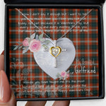 Gift For My Beautiful Girlfriend Necklace Valentine Necklace Clan Ainslie Ancient Tartan Cross Dancing Necklace Scottish Tartan Jewelry