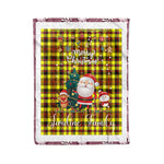 Personalized Gift Tartan Plaid Blanket Clan Jardine Yellow With Funny Santa Snowman Reindeer Merry Christmas Fleece Blanket, Home Living Room, Plaid Blanket, Tartan Blanket, Scottish Blanket, Buffalo fleece blanket, Christmas Blanket