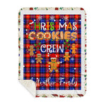 Personalized Gift Tartan Plaid Blanket Clan Anstruther With Christmas Cookie Baking Crew Christmas Gift Sherpa Blanket, tartan sherpa blanket,buffalo plaid sherpa blanket,christmas sherpa blanket,Christmas Throw Blanket,green plaid sherpa blanket,green sherpa blanket