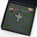 To My Beautiful Soulmate Necklace In Your Eyes I Have Found My Home Clan Strange of Balcaskie Tartan Cross Dancing Necklace