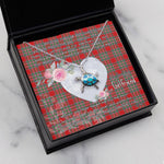 Sea Turtle Necklace Gift for My Beautiful Girlfriend Valentines Necklace Clan MacBain Tartan Blue Turtle Necklace