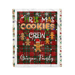 Personalized Gift Tartan Plaid Blanket Clan Gregor With Christmas Cookie Baking Crew Christmas Gift Blanket, Plaid Blanket, Christmas Fleece Blanket, Christmas Blanket, Tartan Blanket, Scottish Blanket, Scotland Blanket, Family Name Blanket, Custom Blanket, Personalized Blanket