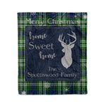 Scotstee Shop Tartan Plaid Christmas Fleece Blankets Clan Spottiswood Plaid Blanket