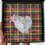 Gift For My Beautiful Girlfriend Necklace Valentine Necklace Clan Buchanan Modern Tartan Cross Dancing Necklace Scottish Tartan Jewelry