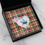 Sea Turtle Necklace Gift for My Beautiful Girlfriend Valentines Necklace Clan Buchanan Modern Tartan Blue Turtle Necklace
