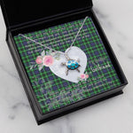 Sea Turtle Necklace Gift for My Beautiful Girlfriend Valentines Necklace Clan Graham Of Montrose Tartan Blue Turtle Necklace
