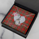 Rising Phoenix Necklace - Valentine Necklace Clan Scott Tartan Gift for Girlfriend, Gift for My Wife Rising Phoenix Necklace