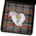 Valentine Necklace Gift for Girlfriend Sunflower Necklace Clan Stewart High Stewards Tartan Sunflower Pendant Necklace Jewelry For Girlfriend