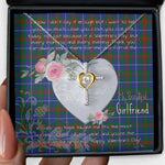 Gift For My Beautiful Girlfriend Necklace Valentine Necklace Clan Edmonstone Tartan Cross Dancing Necklace Scottish Tartan Jewelry