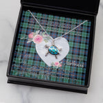 Sea Turtle Necklace Gift for My Beautiful Girlfriend Valentines Necklace Clan MacTaggart Tartan Blue Turtle Necklace