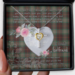 Gift For My Beautiful Girlfriend Necklace Valentine Necklace Clan Scott Brown Ancient Tartan Cross Dancing Necklace Scottish Tartan Jewelry