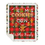 Personalized Gift Tartan Plaid Blanket Clan MacPhee With Christmas Cookie Baking Crew Christmas Gift Sherpa Blanket, tartan sherpa blanket,buffalo plaid sherpa blanket,christmas sherpa blanket,Christmas Throw Blanket,green plaid sherpa blanket,green sherpa blanket