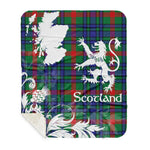Sherpa Blanket - Tartan Blanket Thistle and Lion Scottish Clan Aiton Plaid Blanket, plaid sherpa blanket queen,purple sherpa blanket,queen sherpa blanket,queen size sherpa blanket,red sherpa blanket,scottish tartan blankets,sherpa blanket,sherpa christmas blanket