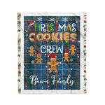 Personalized Gift Tartan Plaid Blanket Clan Bairn With Christmas Cookie Baking Crew Christmas Gift Blanket, Plaid Blanket, Christmas Fleece Blanket, Christmas Blanket, Tartan Blanket, Scottish Blanket, Scotland Blanket, Family Name Blanket, Custom Blanket, Personalized Blanket