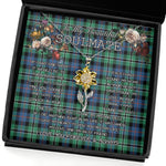 To My Beautiful Soulmate Sunflower Necklace In Your Eyes I Have Found My Home Clan Rose Hunting Ancient Tartan Jewelry For Girlfriend, Tartan Sunflower Pendant Necklace, Scottish Tartan Jewelry, valentine necklace, necklace girlfriend, necklace for wife, cute necklaces for girlfriend, jewelry for girlfriend, to my soulmate necklace, to my future wife necklace