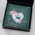Sea Turtle Necklace Gift for My Beautiful Girlfriend Valentines Necklace Clan Shaw Ancient Tartan Blue Turtle Necklace
