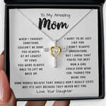 To My Amazing Mom Necklace From Son Little Boy You Taught Me Right Mom Birthday Gift For Her, Mother's Day Cross Necklace