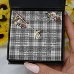 To My Beautiful Soulmate Necklace In Your Eyes I Have Found My Home Clan Douglas Grey Modern Tartan Wishbone Dancing Necklace