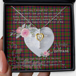 Gift For My Beautiful Girlfriend Necklace Valentine Necklace Clan Graham Red Tartan Cross Dancing Necklace Scottish Tartan Jewelry
