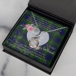 Rising Phoenix Necklace - Valentine Necklace Clan Johnson Tartan Gift for Girlfriend, Gift for My Wife Rising Phoenix Necklace