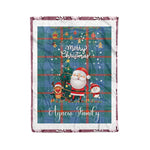 Personalized Gift Tartan Plaid Blanket Clan Agnew Ancient With Funny Santa Snowman Reindeer Merry Christmas Fleece Blanket, Home Living Room, Plaid Blanket, Tartan Blanket, Scottish Blanket, Buffalo fleece blanket, Christmas Blanket