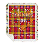 Personalized Gift Tartan Plaid Blanket Clan Scrymgeour With Christmas Cookie Baking Crew Christmas Gift Sherpa Blanket, tartan sherpa blanket,buffalo plaid sherpa blanket,christmas sherpa blanket,Christmas Throw Blanket,green plaid sherpa blanket,green sherpa blanket