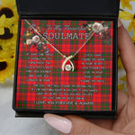 To My Beautiful Soulmate Necklace In Your Eyes I Have Found My Home Clan Grant Modern Tartan Wishbone Dancing Necklace