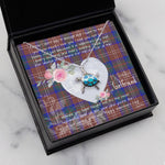 Sea Turtle Necklace Gift for My Beautiful Girlfriend Valentines Necklace Clan Chisholm Hunting Modern Tartan Blue Turtle Necklace