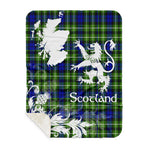 Sherpa Blanket - Tartan Blanket Thistle and Lion Scottish Clan Monteith Hunting Plaid Blanket, plaid sherpa blanket queen,purple sherpa blanket,queen sherpa blanket,queen size sherpa blanket,red sherpa blanket,scottish tartan blankets,sherpa blanket,sherpa christmas blanket