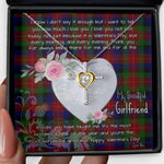 Gift For My Beautiful Girlfriend Necklace Valentine Necklace Clan Tennant Tartan Cross Dancing Necklace Scottish Tartan Jewelry
