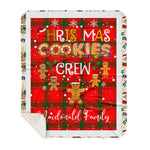 Personalized Gift Tartan Plaid Blanket Clan MacDonald of Sleat With Christmas Cookie Baking Crew Christmas Gift Sherpa Blanket, tartan sherpa blanket,buffalo plaid sherpa blanket,christmas sherpa blanket,Christmas Throw Blanket,green plaid sherpa blanket,green sherpa blanket