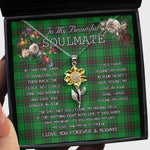 To My Beautiful Soulmate Sunflower Necklace In Your Eyes I Have Found My Home Clan Kinloch Tartan Jewelry For Girlfriend