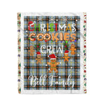 Personalized Gift Tartan Plaid Blanket Clan Bell With Christmas Cookie Baking Crew Christmas Gift Blanket, Plaid Blanket, Christmas Fleece Blanket, Christmas Blanket, Tartan Blanket, Scottish Blanket, Scotland Blanket, Family Name Blanket, Custom Blanket, Personalized Blanket
