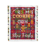 Personalized Gift Tartan Plaid Blanket Clan Shaw With Christmas Cookie Baking Crew Christmas Gift Blanket, Plaid Blanket, Christmas Fleece Blanket, Christmas Blanket, Tartan Blanket, Scottish Blanket, Scotland Blanket, Family Name Blanket, Custom Blanket, Personalized Blanket
