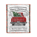 Tartan Blanket Vintage Red Truck with Christmas Tree Family Scottish Clan MacKinnon Ancient plaid blanket, red plaid blanket, buffalo plaid blanket, green plaid blanket, plaid fleece blanket, blue plaid blanket, red tartan blanket, tartan plaid blanket, black and white plaid blanket, , christmas plaid blanket, orange plaid blanket, tartan plaid throw blanket, pink plaid blanket, brown plaid blanket, buffalo check blanket