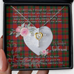 Gift For My Beautiful Girlfriend Necklace Valentine Necklace Clan MacDuff Tartan Cross Dancing Necklace Scottish Tartan Jewelry