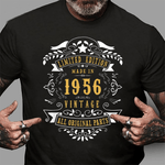 Scotstee Shop - 65 Years Old Made Born In 1956 Vintage 65th Birthday Gift Birthday Shirt 65th Birthday Shirt