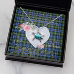 Sea Turtle Necklace Gift for My Beautiful Girlfriend Valentines Necklace Clan MacKenzie Modern Tartan Blue Turtle Necklace