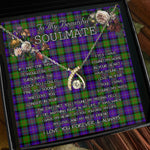 To My Beautiful Soulmate Necklace In Your Eyes I Have Found My Home Clan Cameron Tartan Wishbone Dancing Necklace