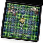 To My Beautiful Soulmate Sunflower Necklace In Your Eyes I Have Found My Home Clan Campbell Of Breadalbane Ancient Tartan Jewelry For Girlfriend, Tartan Sunflower Pendant Necklace, Scottish Tartan Jewelry, valentine necklace, necklace girlfriend, necklace for wife, cute necklaces for girlfriend, jewelry for girlfriend, to my soulmate necklace, to my future wife necklace