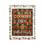 Personalized Gift Tartan Plaid Blanket Clan Pollock With Christmas Cookie Baking Crew Christmas Gift Blanket, Plaid Blanket, Christmas Fleece Blanket, Christmas Blanket, Tartan Blanket, Scottish Blanket, Scotland Blanket, Family Name Blanket, Custom Blanket, Personalized Blanket