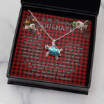 Sea Turtle Necklace To My Beautiful Soulmate Necklace In Your Eyes I Have Found My Home Clan MacIver Red Tartan Blue Turtle Necklace