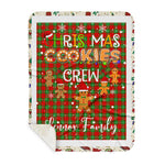 Personalized Gift Tartan Plaid Blanket Clan Lennox With Christmas Cookie Baking Crew Christmas Gift Sherpa Blanket, tartan sherpa blanket,buffalo plaid sherpa blanket,christmas sherpa blanket,Christmas Throw Blanket,green plaid sherpa blanket,green sherpa blanket