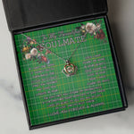 To My Beautiful Soulmate Necklace In Your Eyes I Have Found My Home Clan Masterton Tartan Crown Pendant Necklace