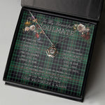 To My Beautiful Soulmate Necklace In Your Eyes I Have Found My Home Clan MacAulay Hunting Tartan Crown Pendant Necklace
