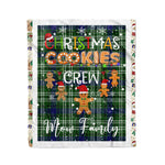 Fleece Blanket - Personalized Gift Tartan Plaid Blanket Clan Mow With Christmas Cookie Baking Crew Christmas Gift Fleece Blanket