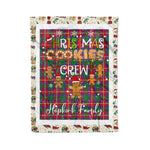 Personalized Gift Tartan Plaid Blanket Clan Hopkirk With Christmas Cookie Baking Crew Christmas Gift Blanket, Plaid Blanket, Christmas Fleece Blanket, Christmas Blanket, Tartan Blanket, Scottish Blanket, Scotland Blanket, Family Name Blanket, Custom Blanket, Personalized Blanket